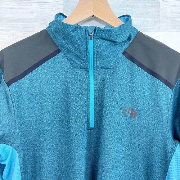 The North Face Kilowatt 1/4 Zip Pullover Blue FlashDry-XD Lightweight Mens Large - Picture 2 of 8